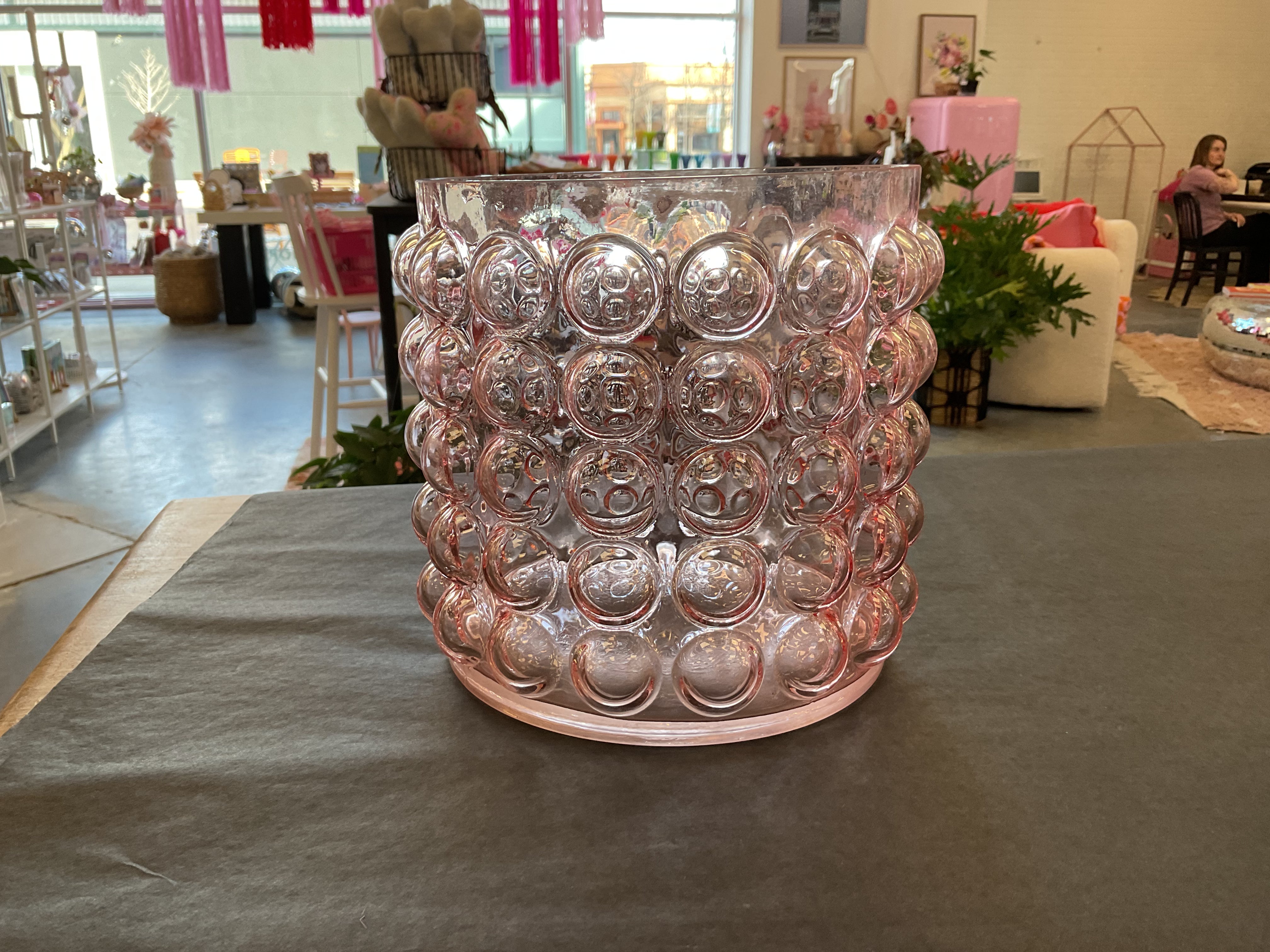 Pink bubble vase