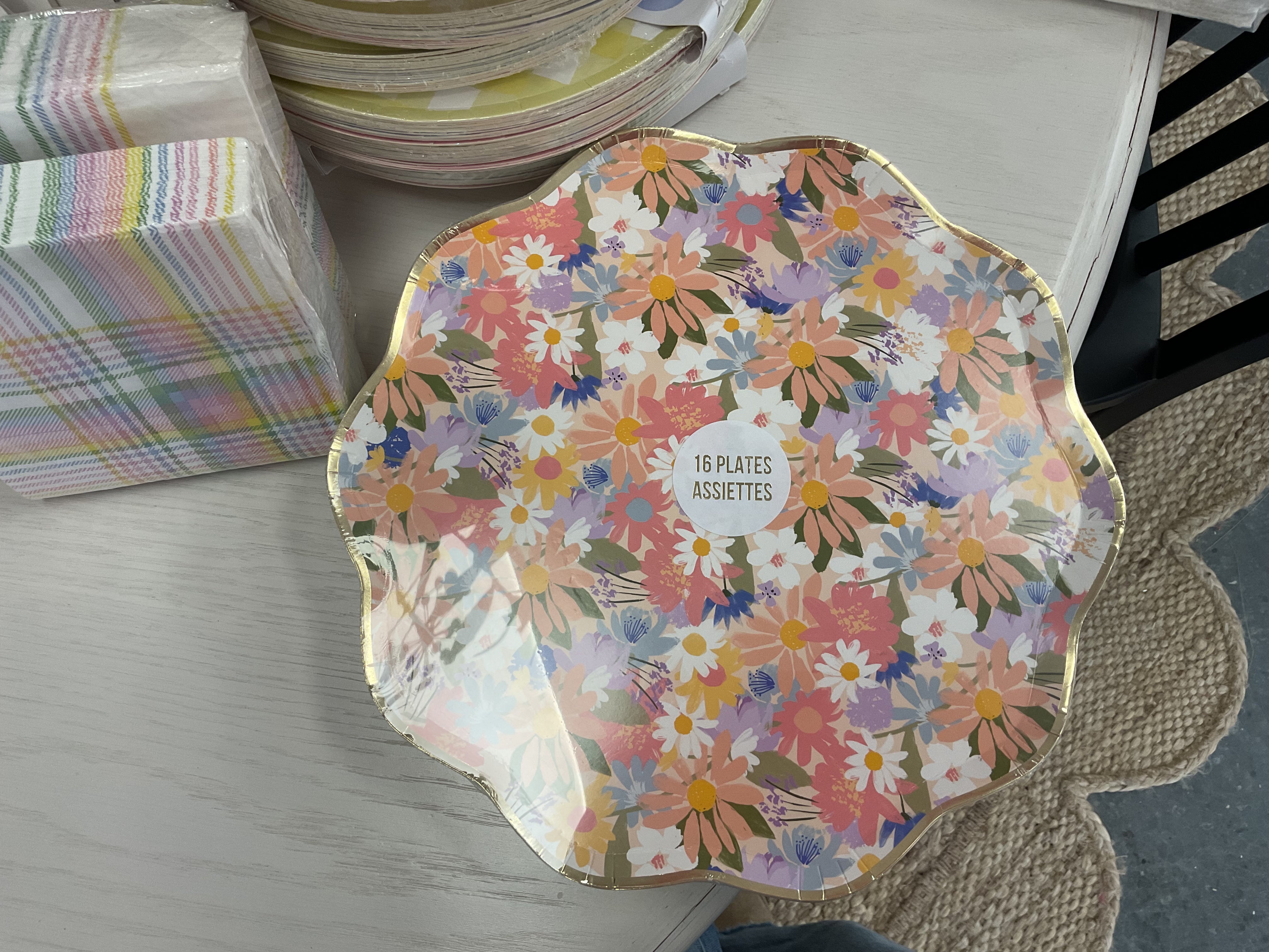 floral plate set