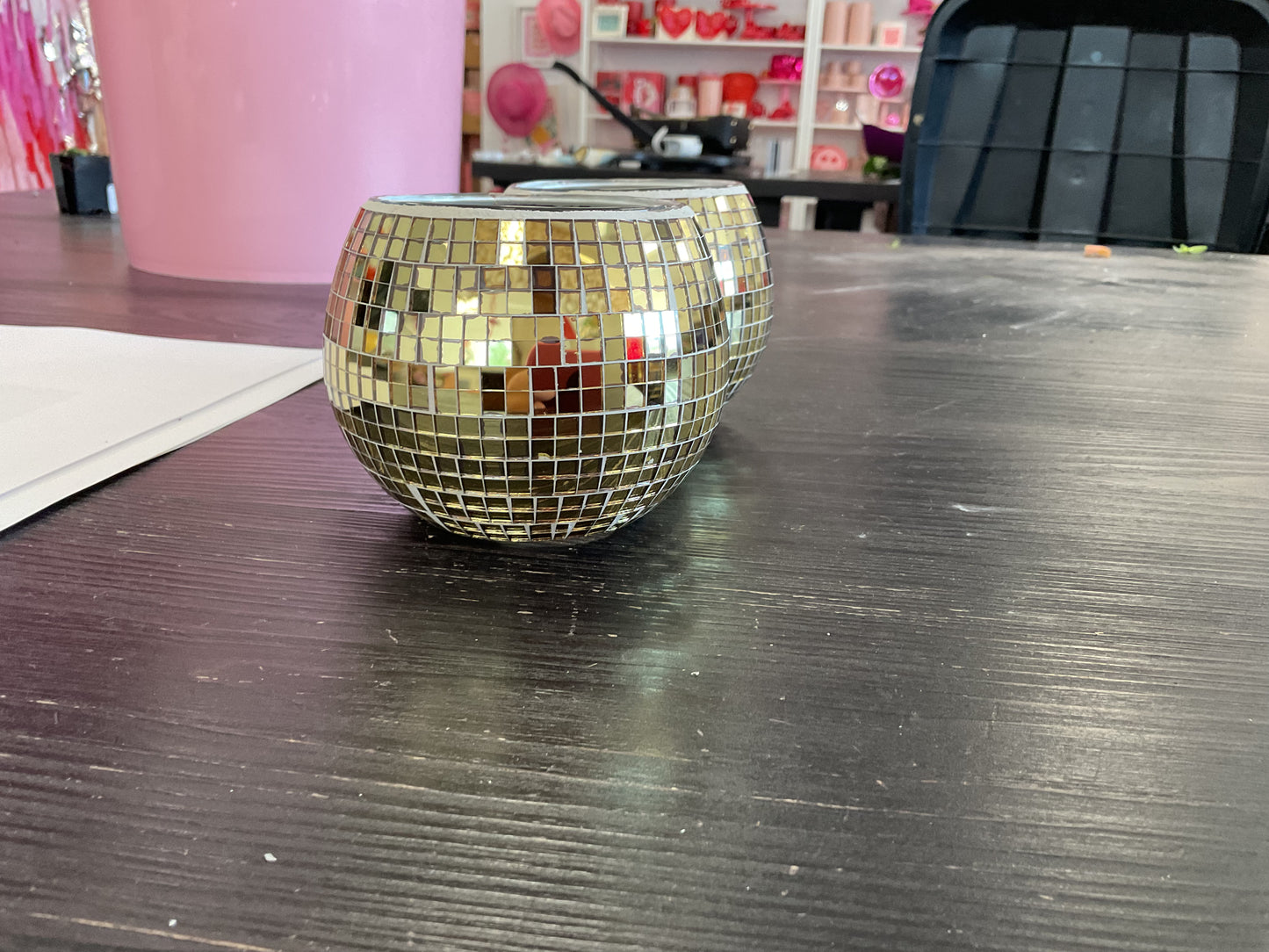 Gold Disco Ball Planters