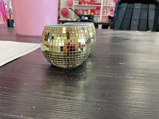 Gold Disco Ball Planters