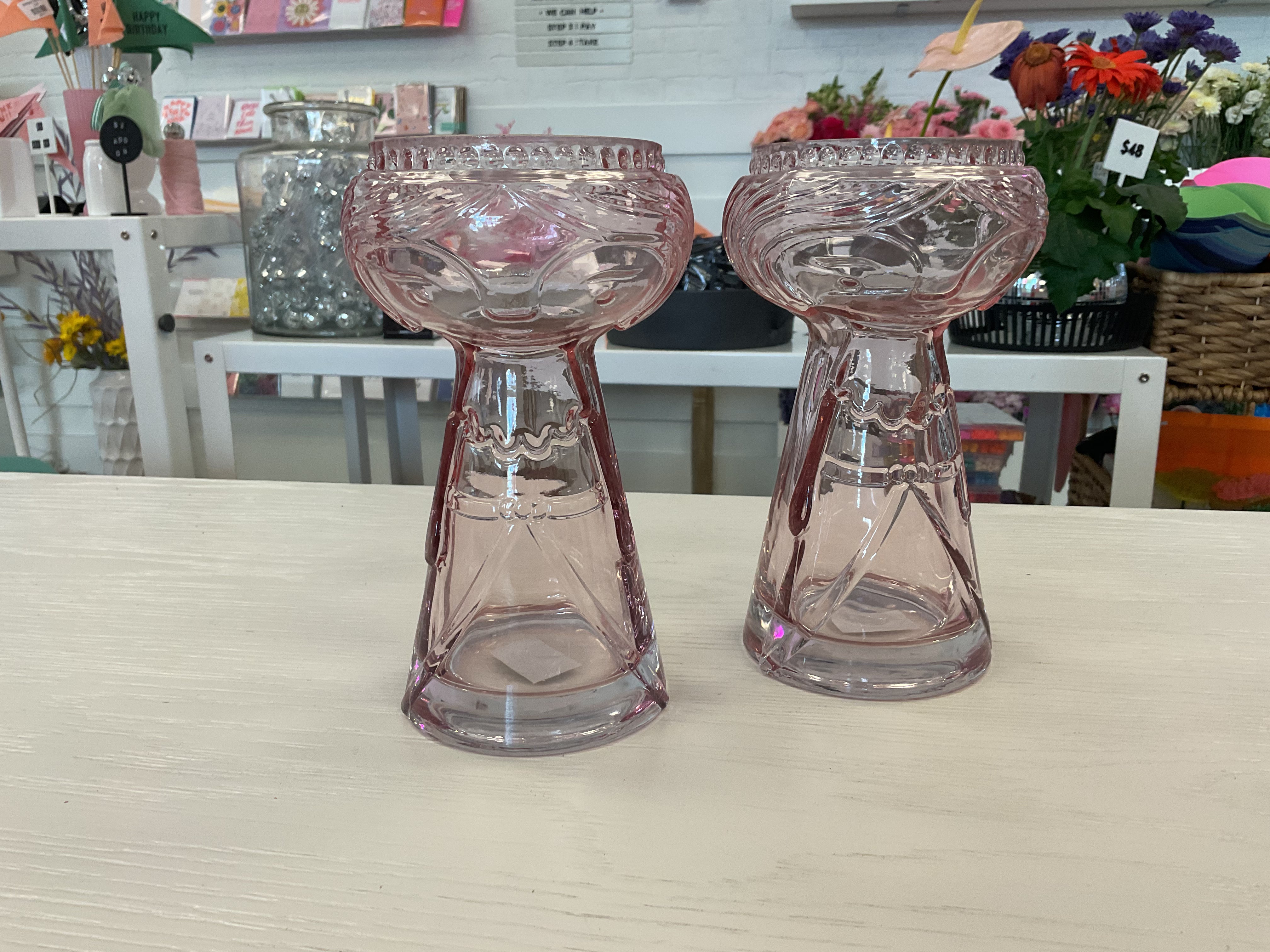 Pink lady vases