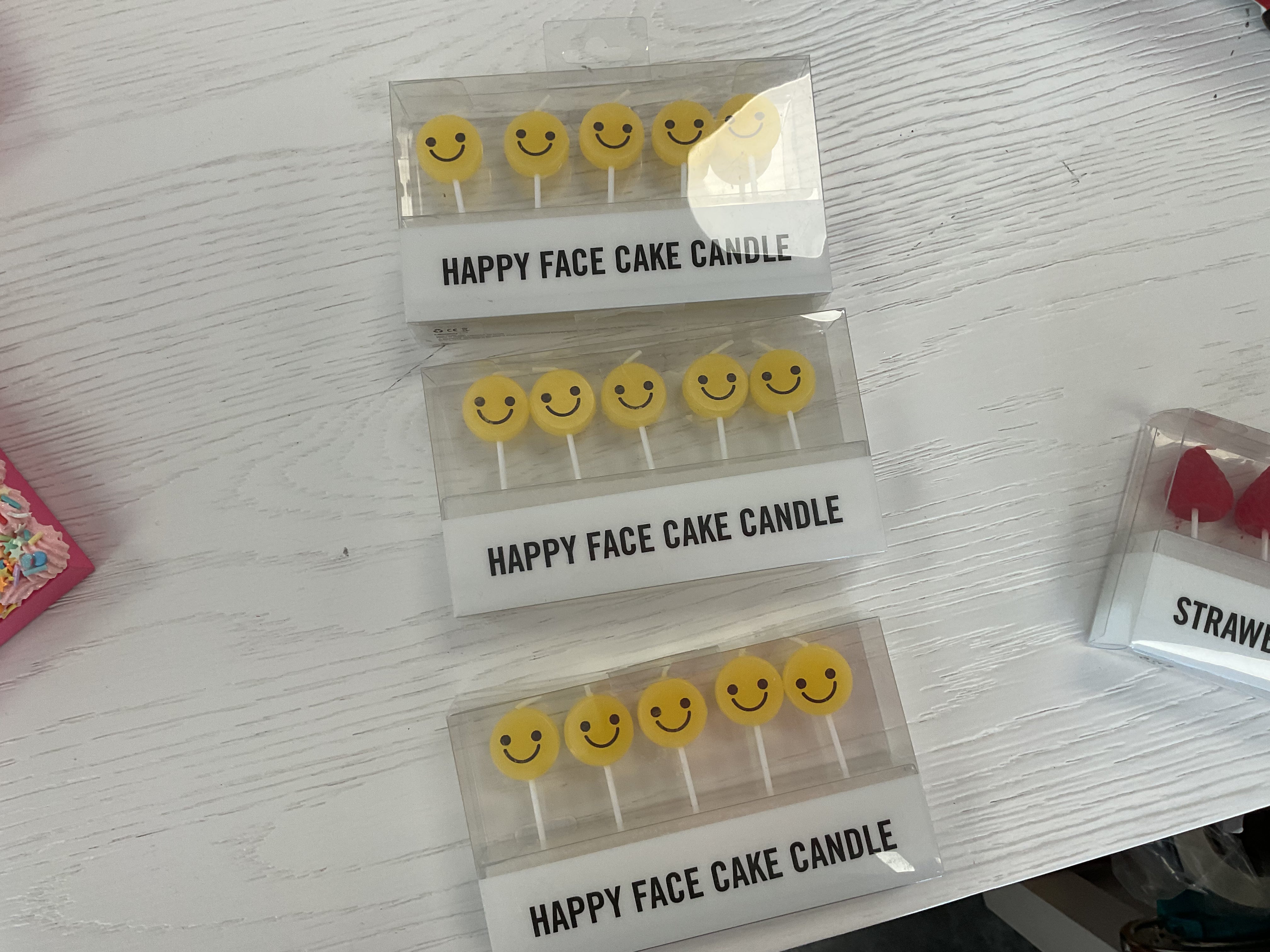 Happy face candles