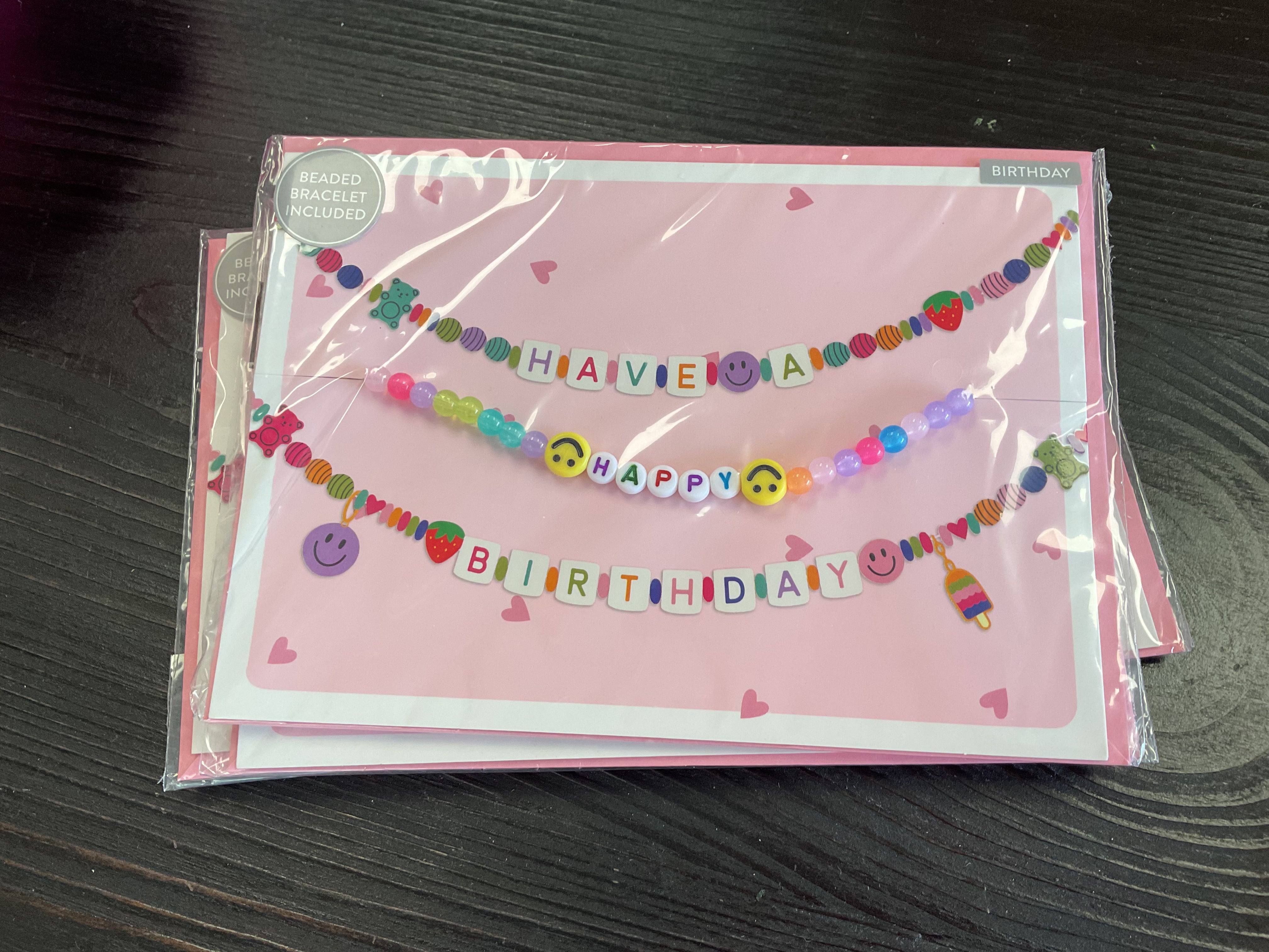 Happy bday bracelet card