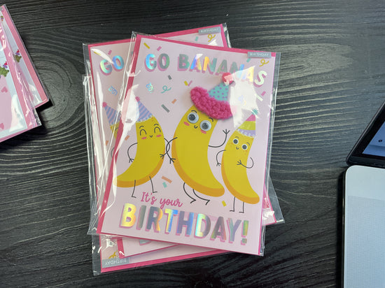 Go bananas bday card