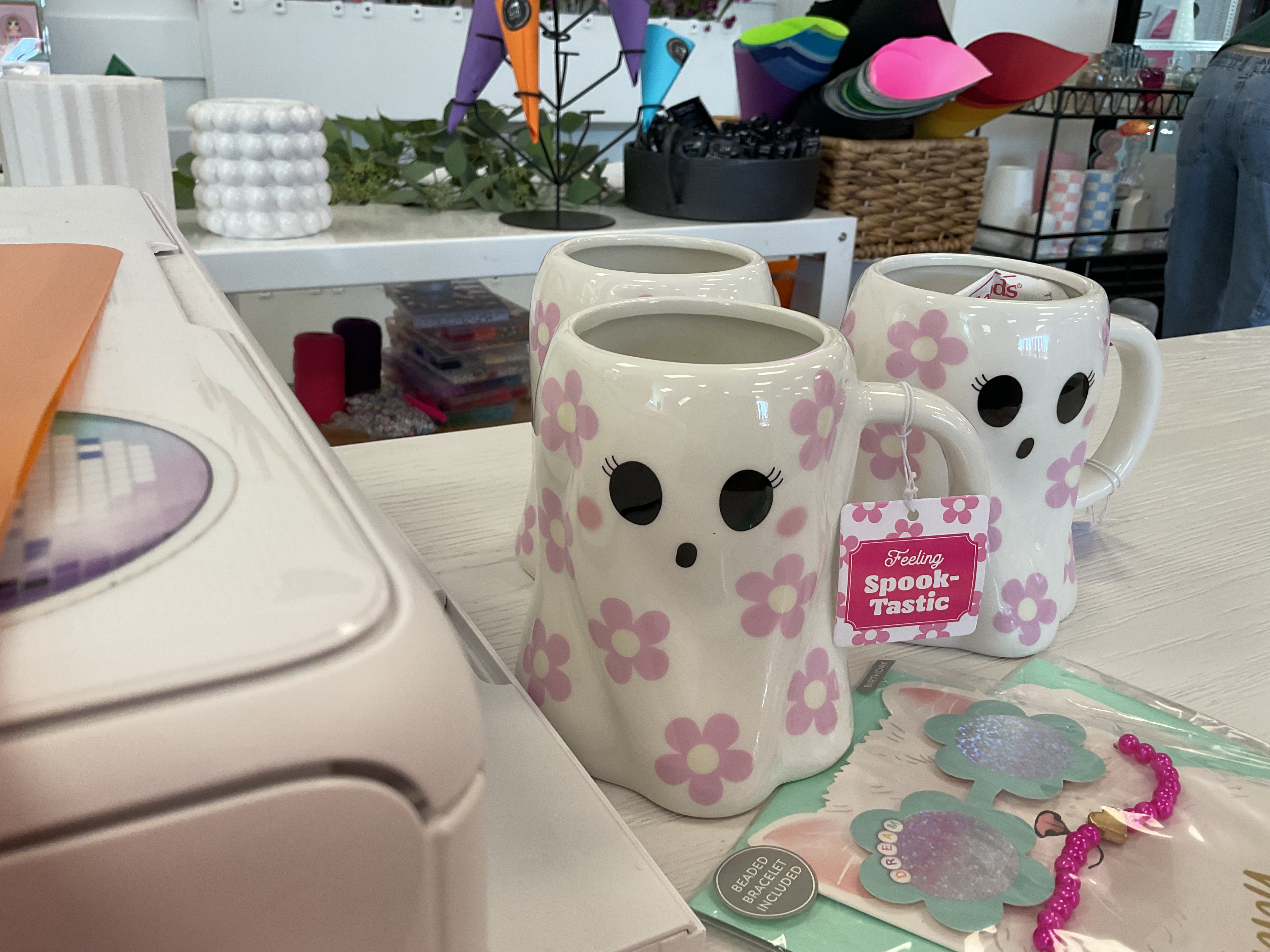 Ghost floral mugs