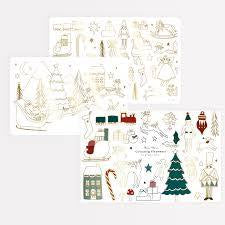 Christmas coloring placemats