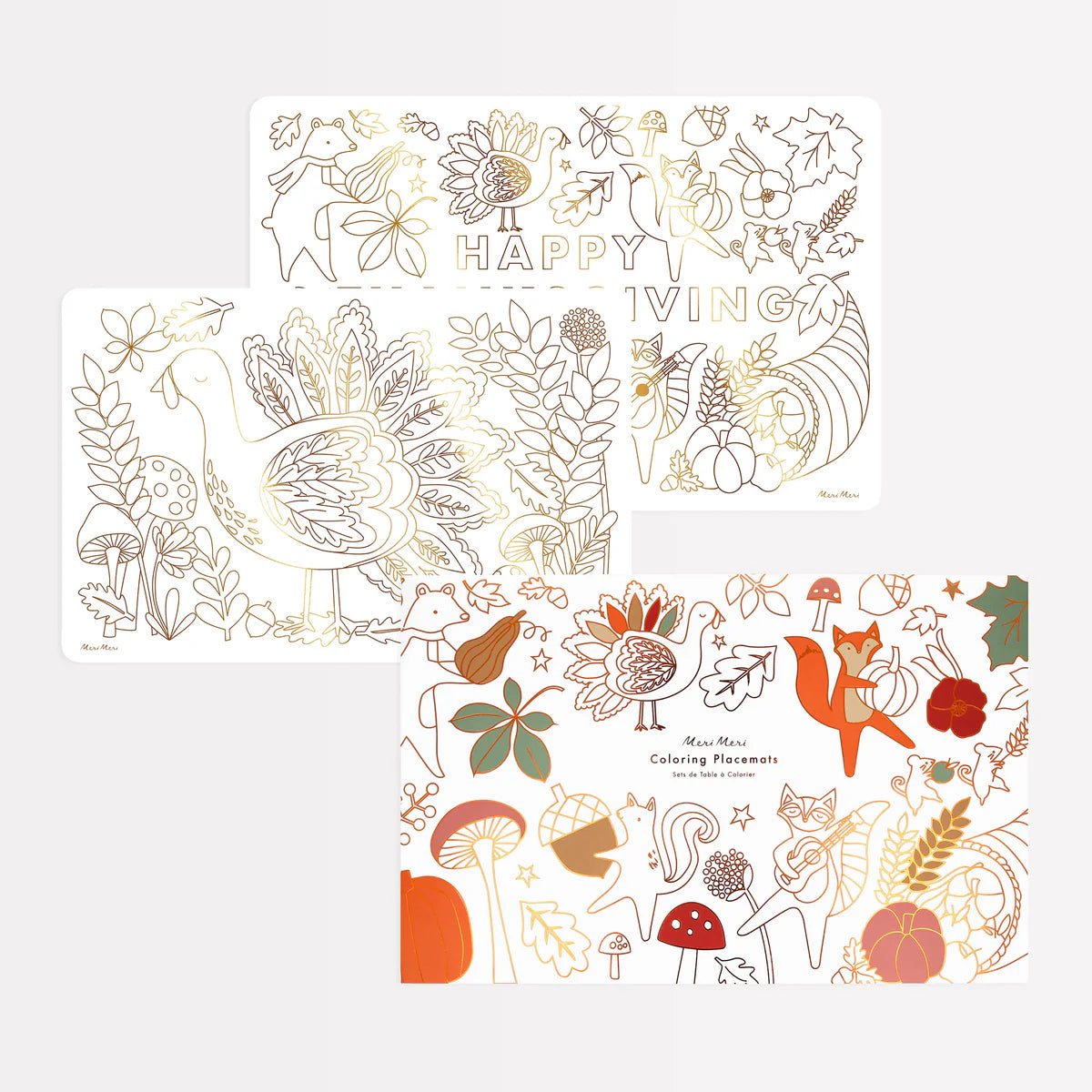 Thanksgiving coloring placemats