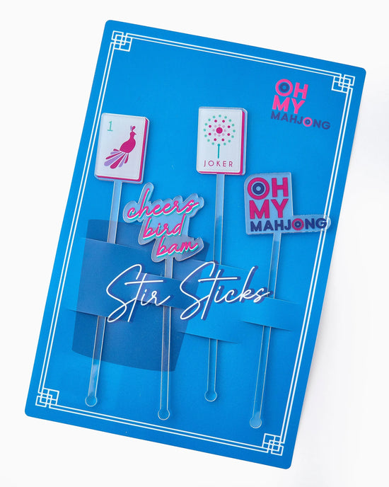 OG Mahjong Acrylic Cocktail Stir Sticks