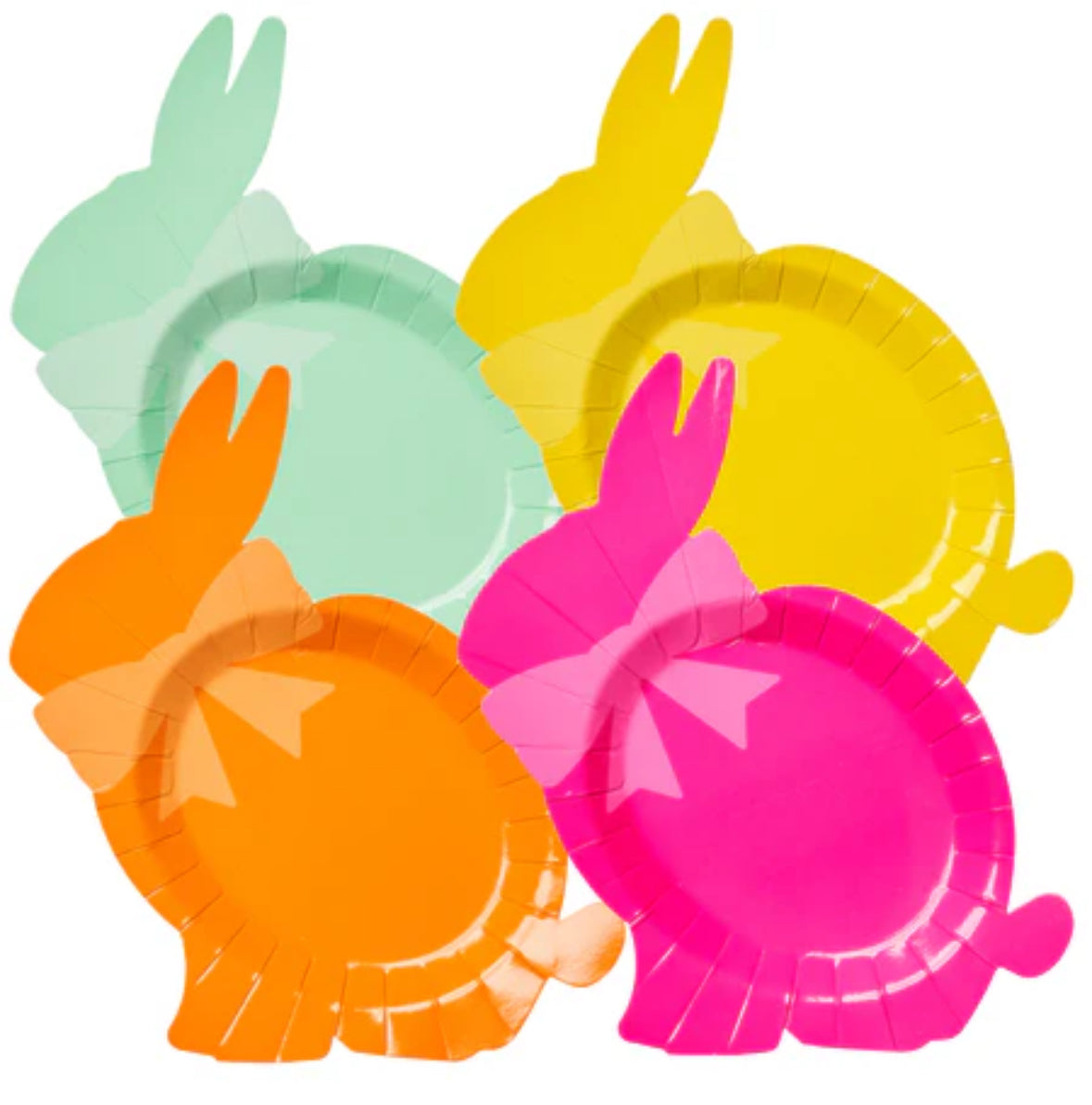 Multicolor bunny plates