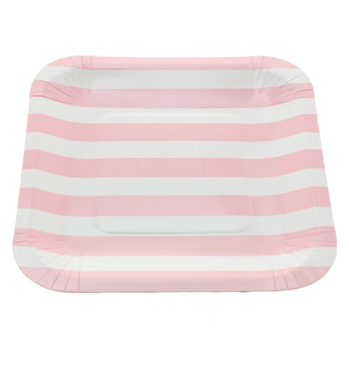 Pink Striped Plate