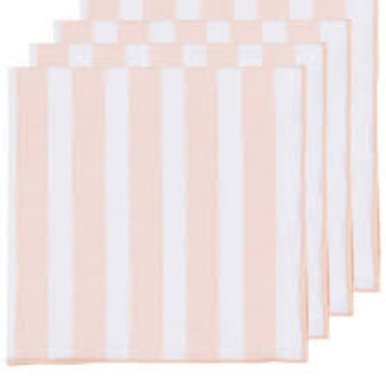 Pink stripped napkins