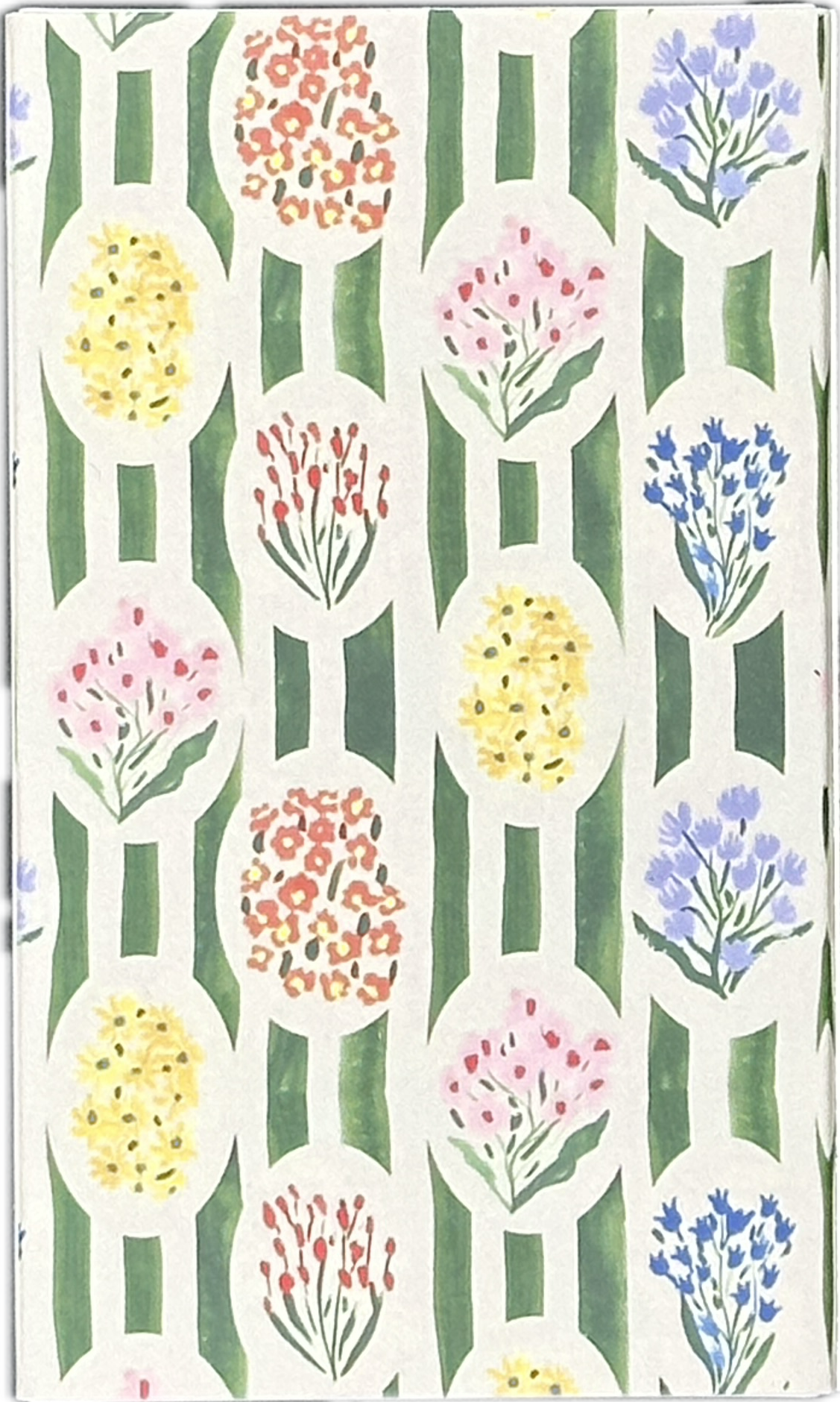 Matchbox - Green Stripe Flowers