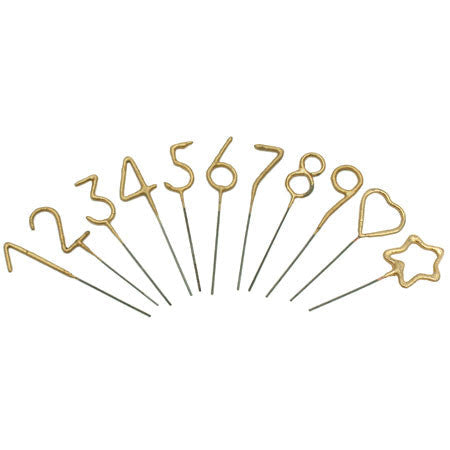 Mini Gold Number Sparkler