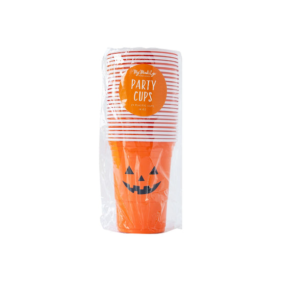 Jack-O-Lantern Plastic Party Cups