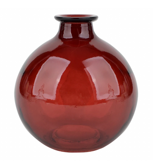 Red Glass Bud Vases