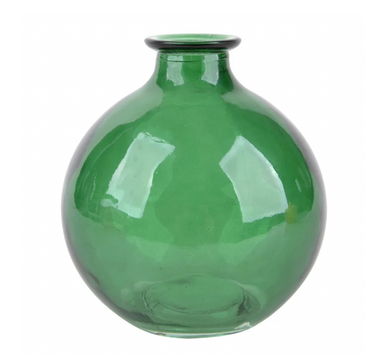 Green Glass Bud Vases