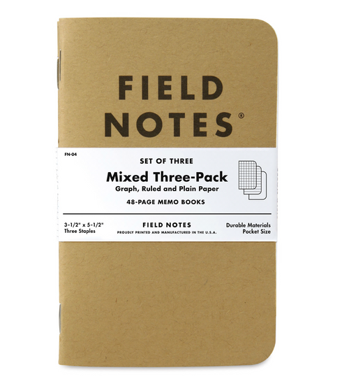 Field Notes Original Kraft - Mixed Paper 3-Pack
