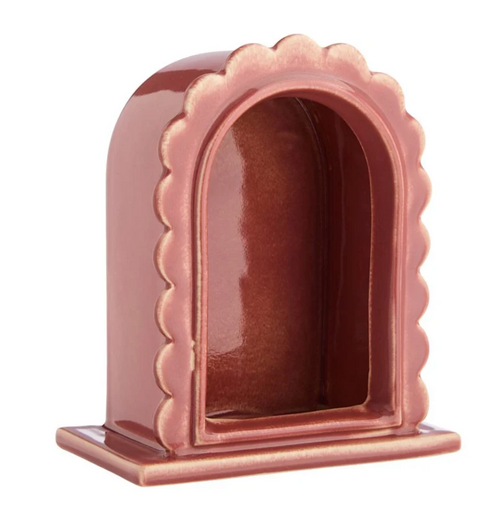 Pink Ceramic Arch Tealight Candle Holder