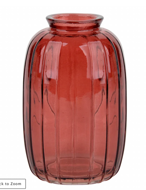 Red Glass Bud Vases
