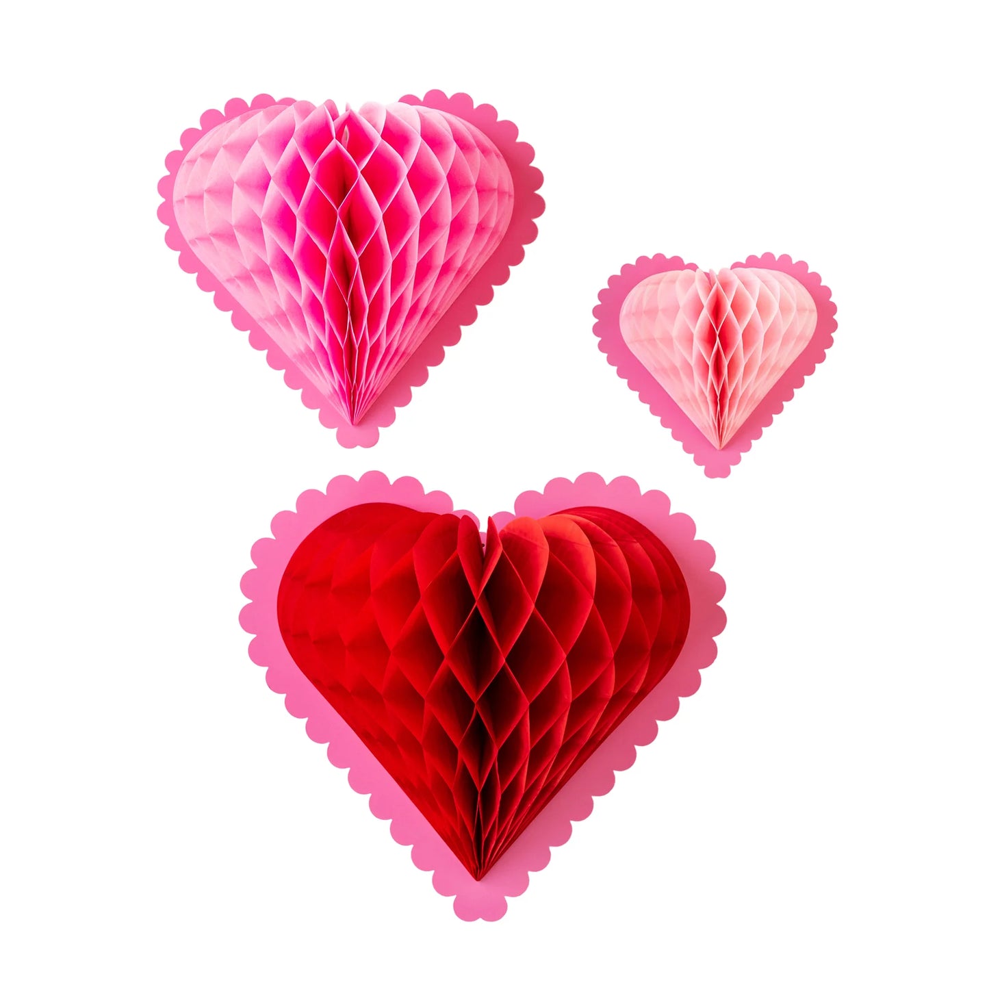 Load image into Gallery viewer, Hanging Honeycomb Hearts
