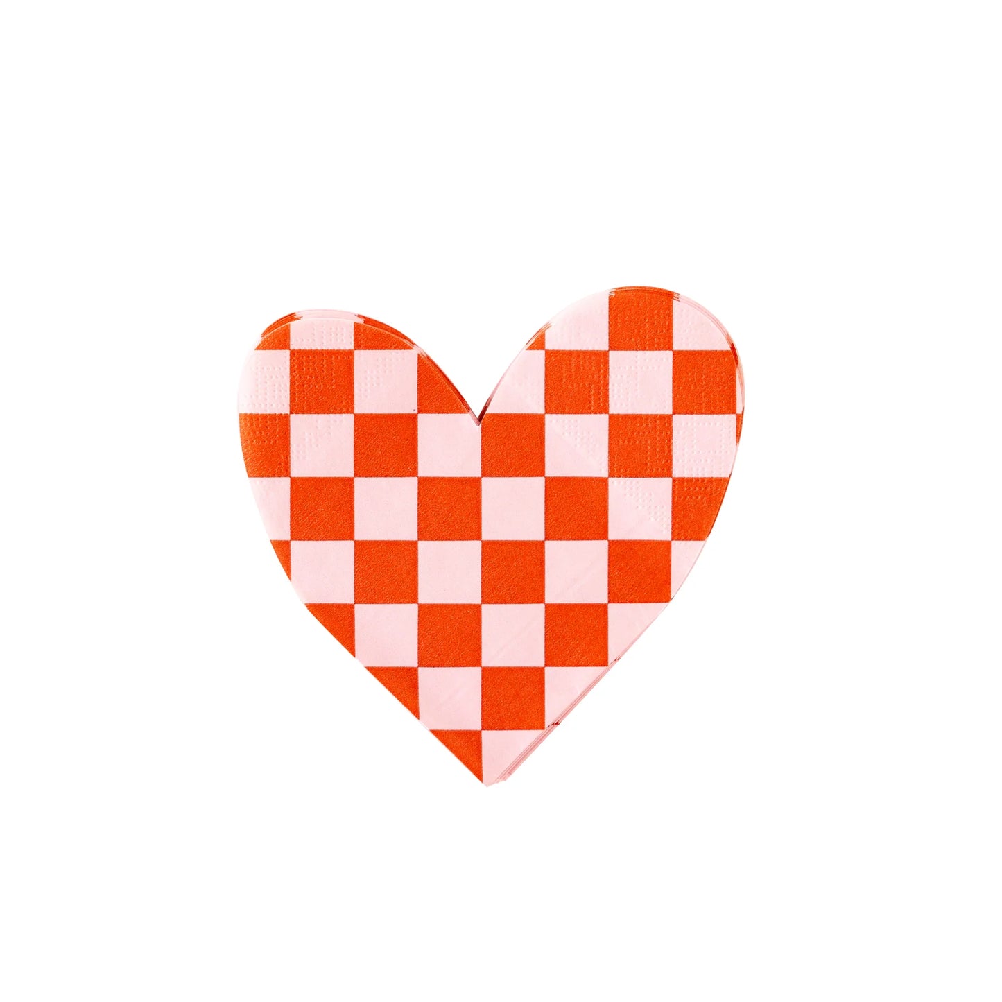 Load image into Gallery viewer, Gingham Heart Paper Napkins
