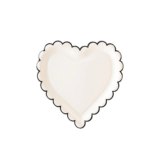 Scalloped Heart Paper Plates - 8 Pack