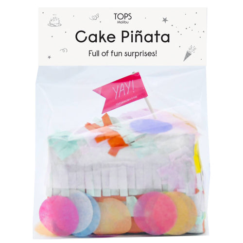 4" Mini Tabletop Piñata - Cake Slice in Party Bag