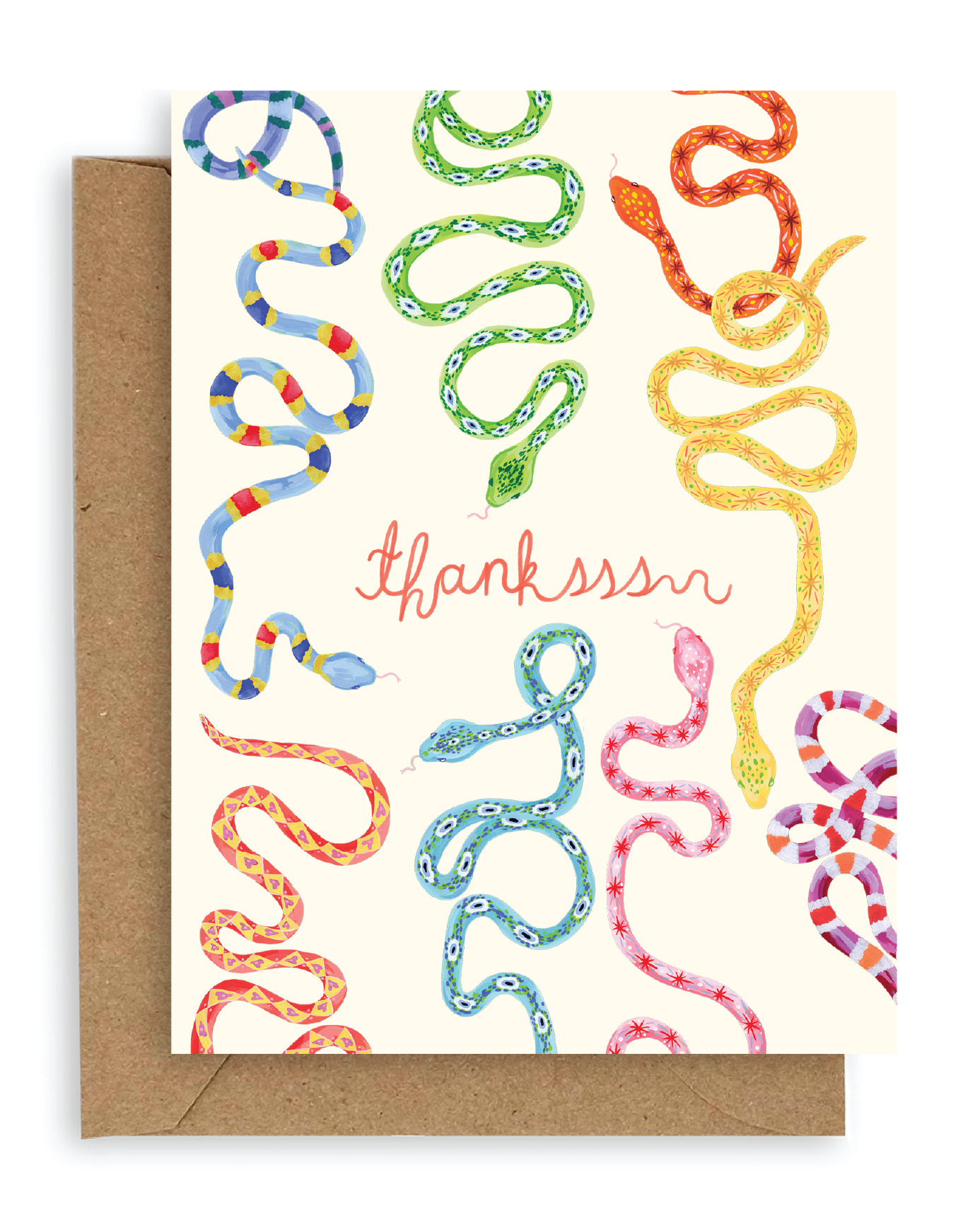 Snakes Thanksss Card