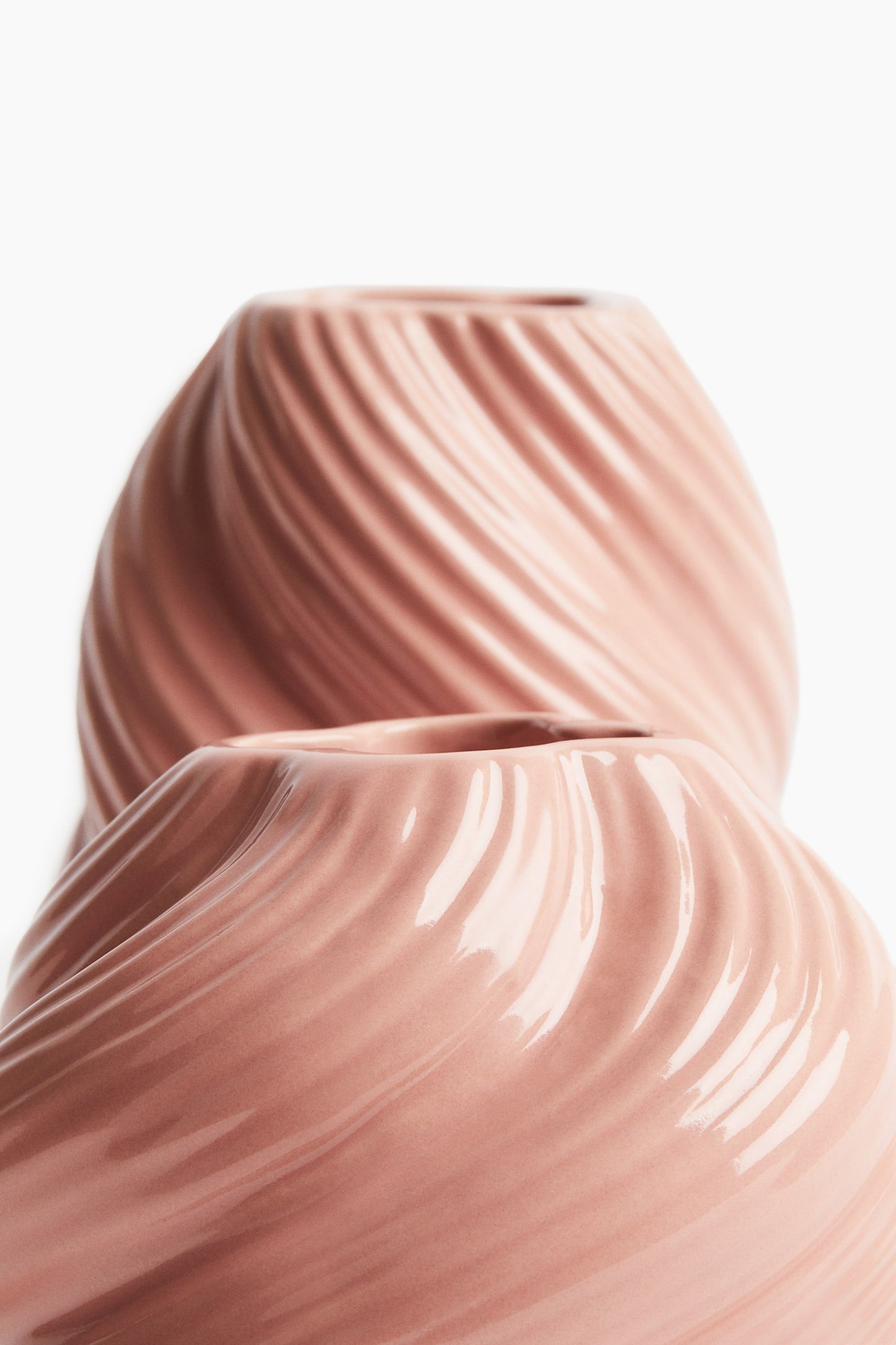 Twisted Pink Stoneware Budvase