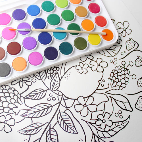 Paintable Botanical Art Print - Set of 2