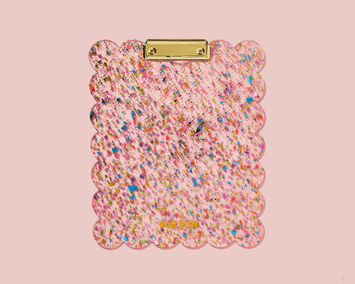 Large Scalloped Clipboard - Happy Confetti