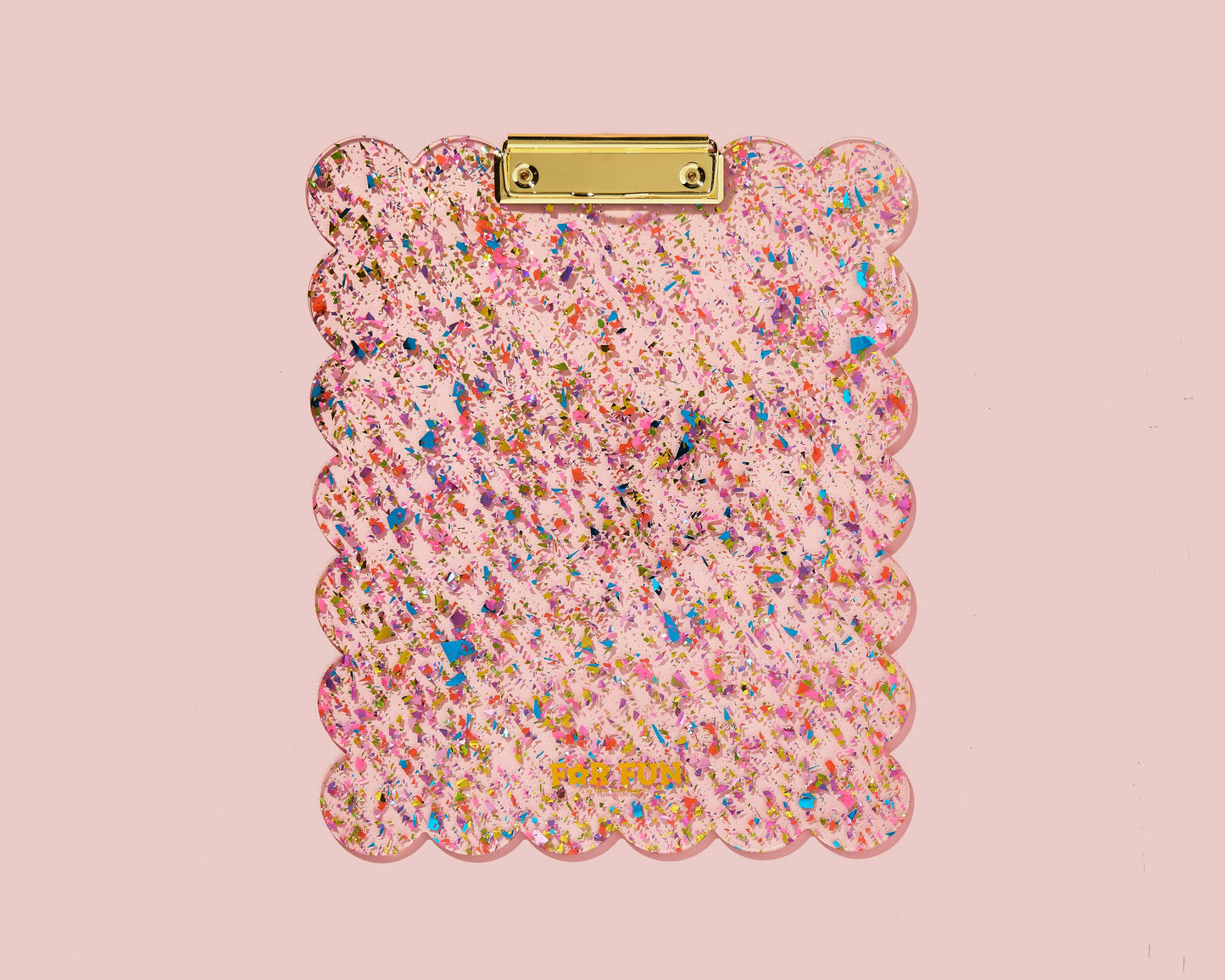 Large Scalloped Clipboard - Happy Confetti
