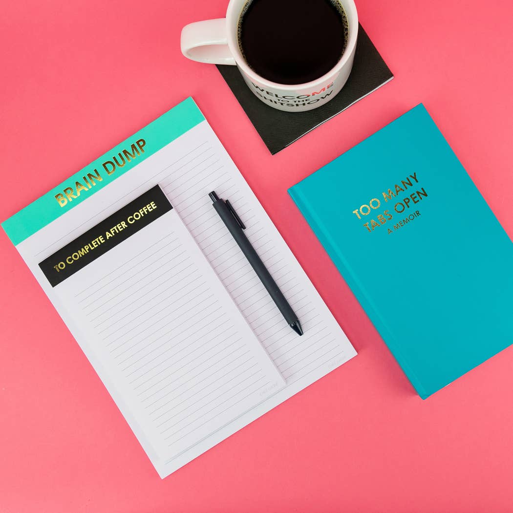 To Complete After Coffee - Lined Notepad - Perforated Sheets - Black