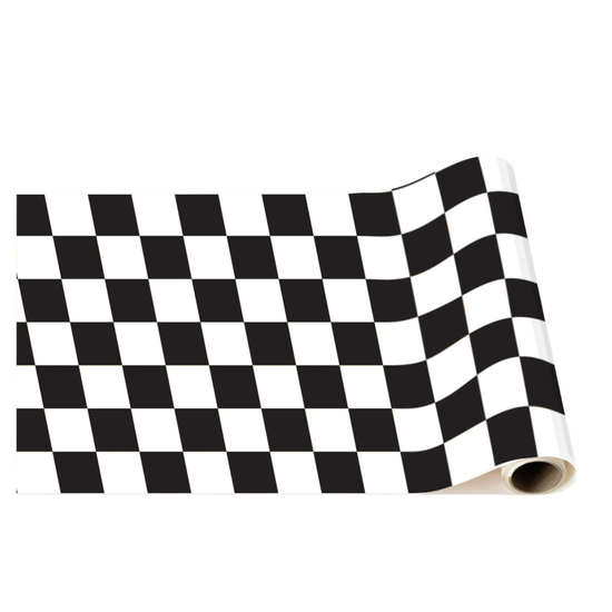 Black & White Checker Table Runner