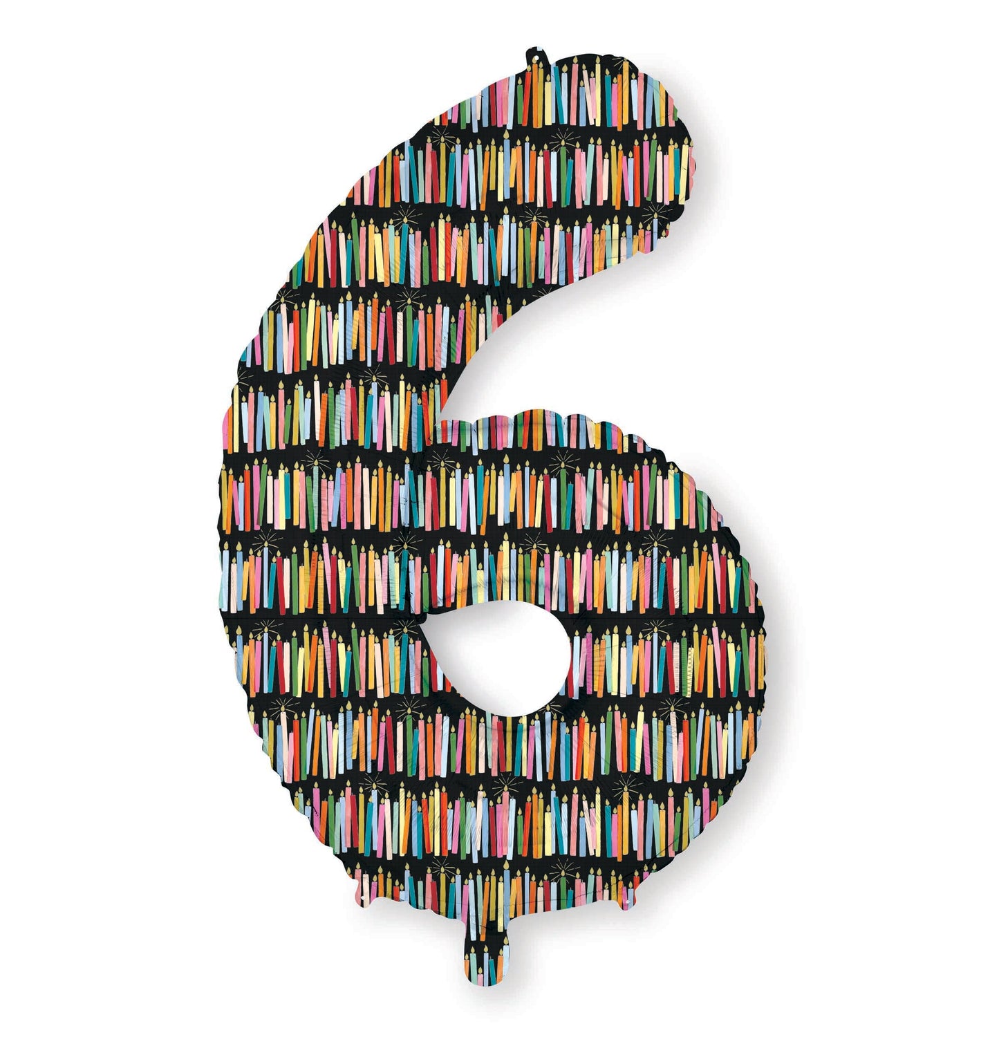 Colorful Candles Foil Balloon (Numbers 0-9)
