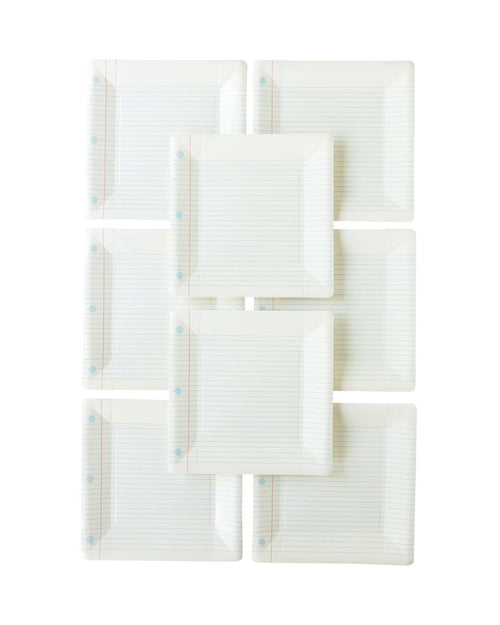 Notebook Paper Plates - 8 Ct.