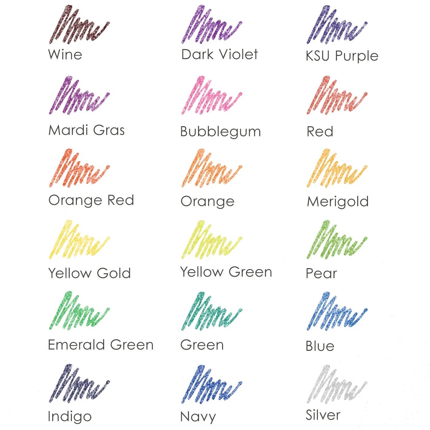 Iridescent Glitter Gel Pen Set of 18