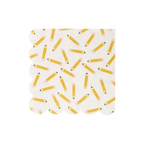 Pencil Pattern Scallop Cocktail Napkin