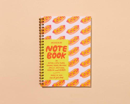 Hot Dogs Letterpress Spiral Notebook