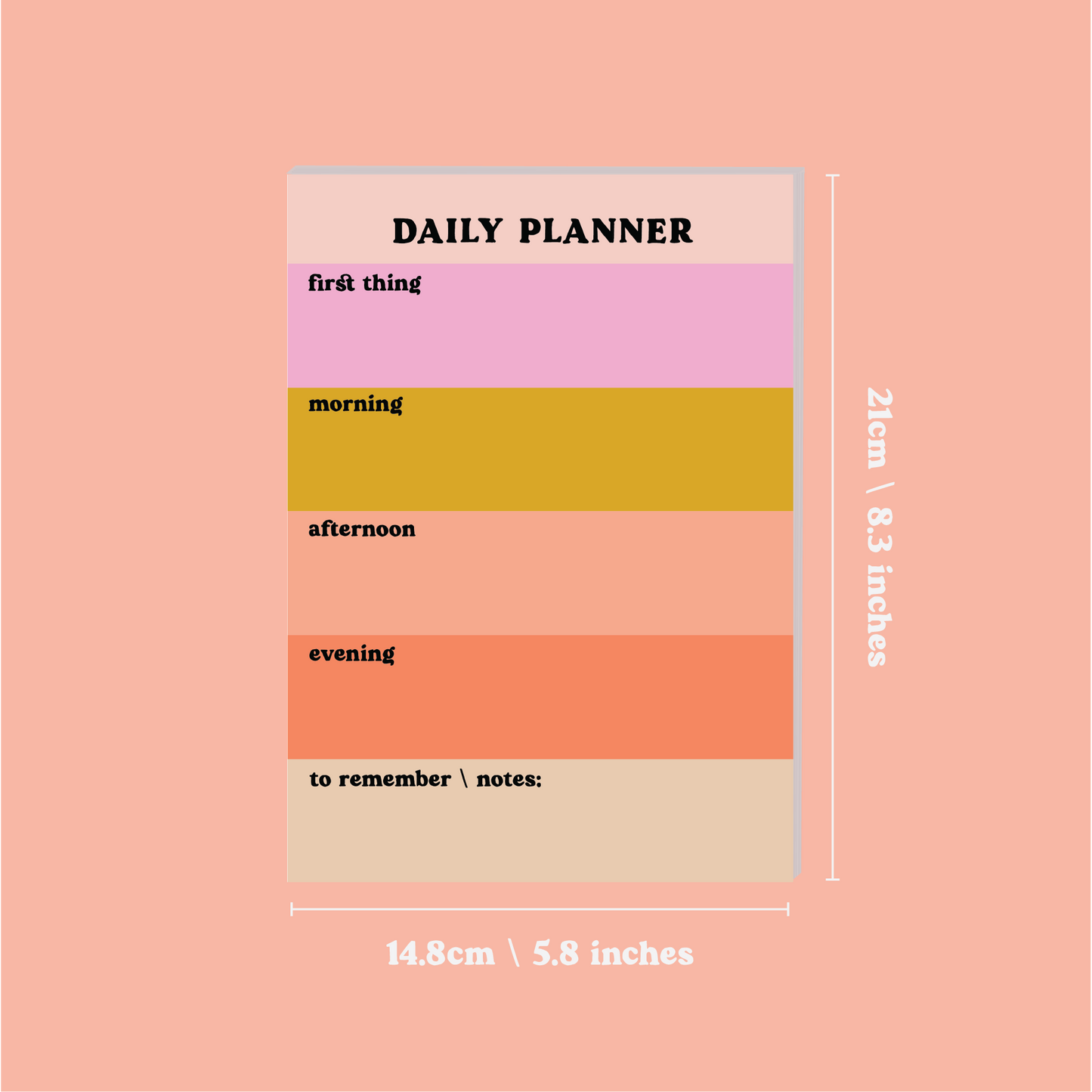 Daily Planner Notepad - Pastel Sunset