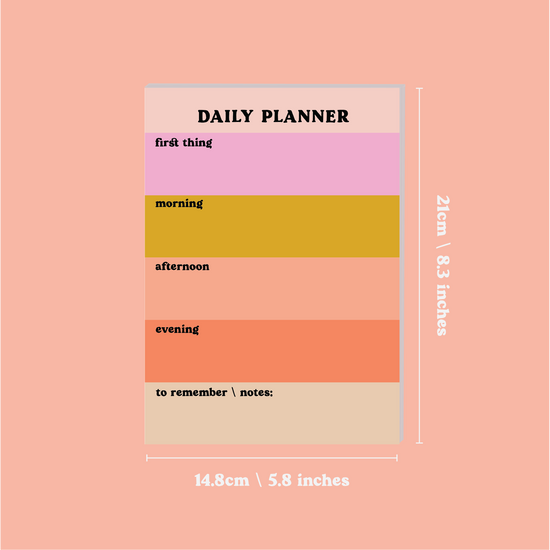 Daily Planner Notepad - Pastel Sunset