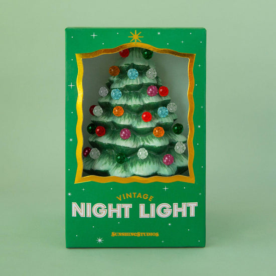 Vintage Tree Gumdrop Night Light - Green