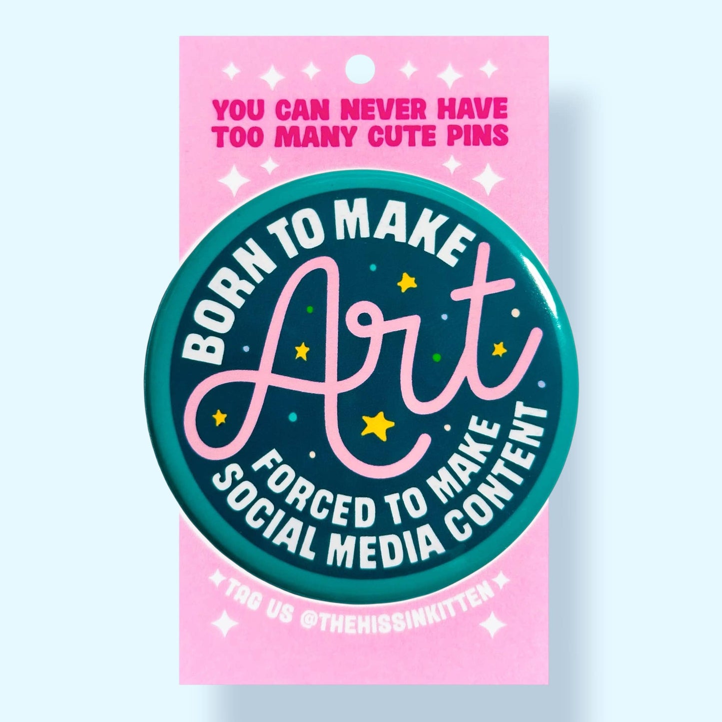 Born To Make Art Forced To Make Content Round Magnet