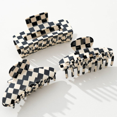 Checkmate Large Assorted Claw Clips - Black