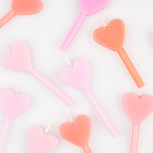 Pink Heart Candles