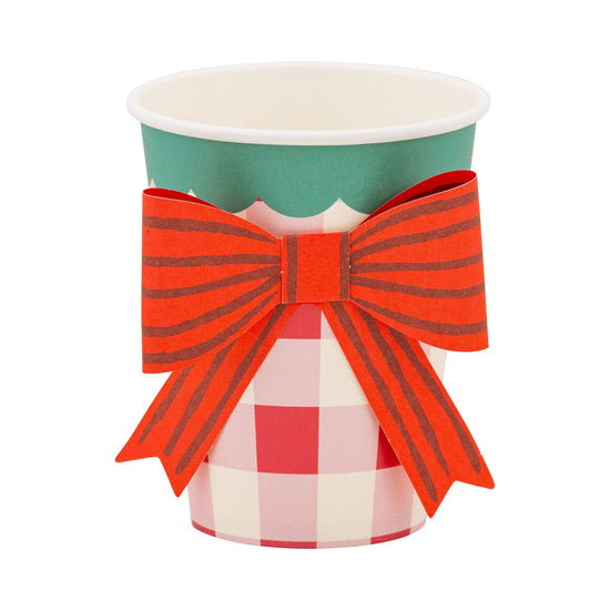 Plaid Cups with Bows