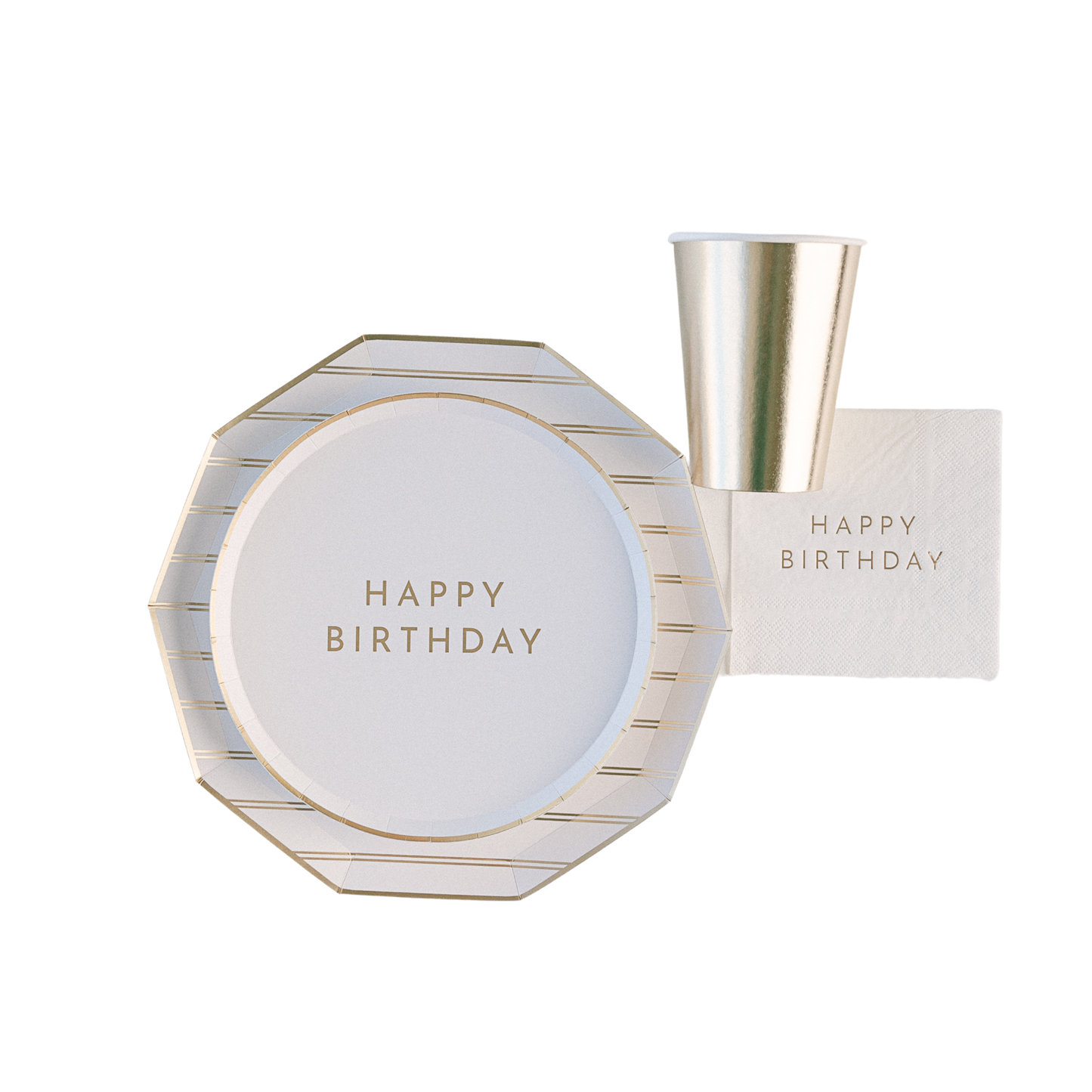 Signature White Happy Birthday Small Plates
