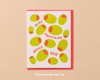 Olive Everything About You Letterpress Food Love Card- Made in USA