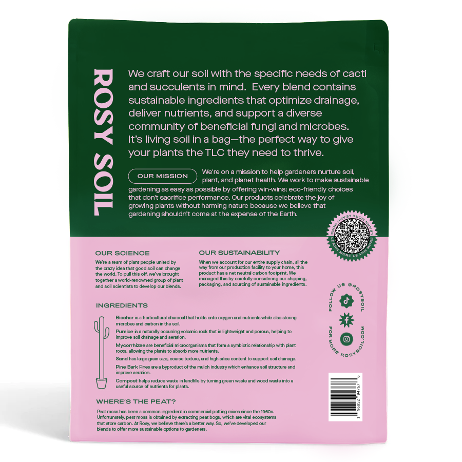 succulent mix ingredients Rosy Soil 4qt Organic Cactus & Succulent Mix Just The Soil