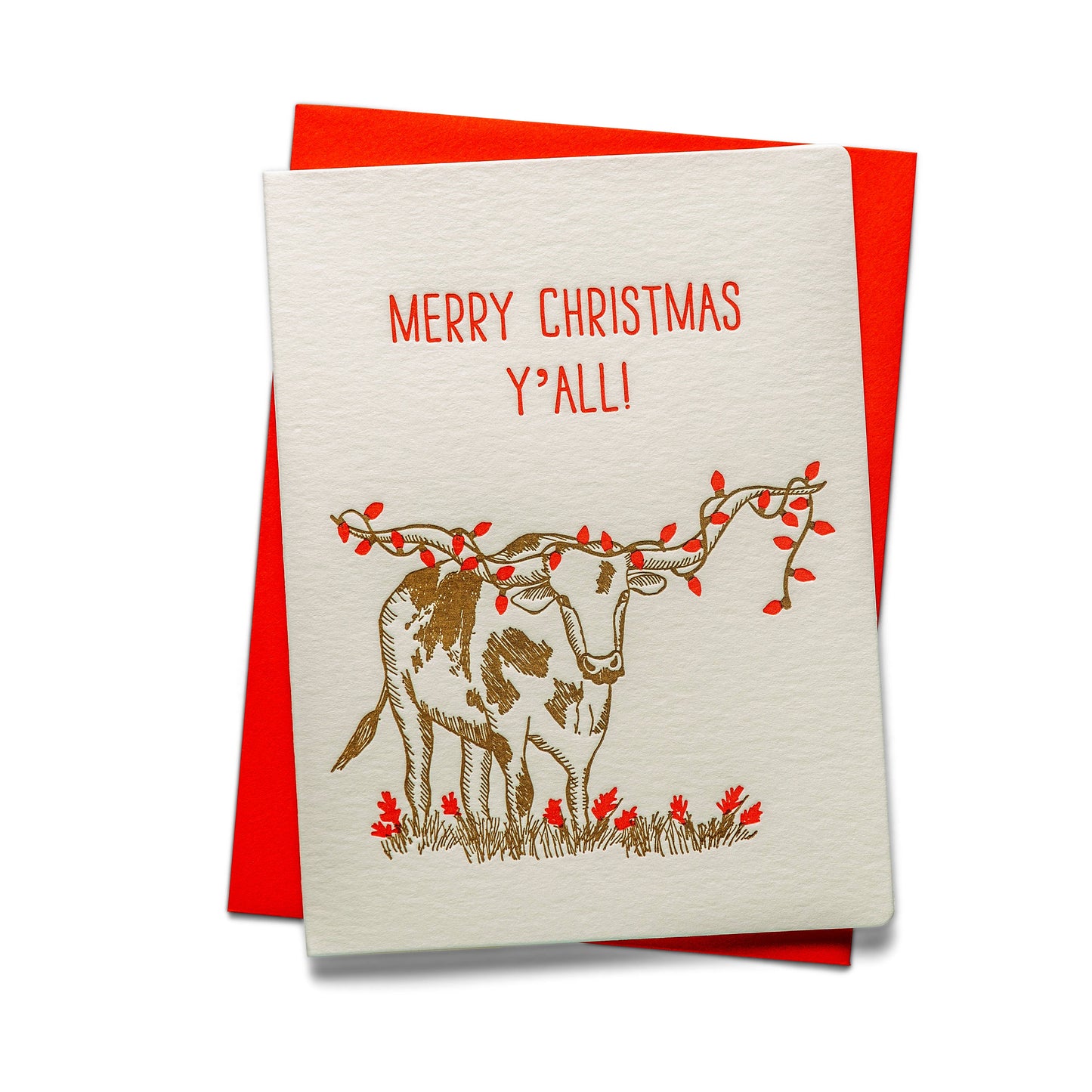 Longhorn Christmas Greeting Cards - Set of 6
